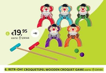 Promoties Retr-oh! croquetspel wooden croquet game - Retr-Oh! - Geldig van 21/03/2024 tot 07/04/2024 bij Dreamland