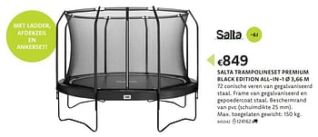 Promotions Salta trampolineset premium black edition all-in-1 - Salta - Valide de 21/03/2024 à 07/04/2024 chez Dreamland