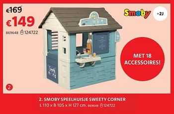Promoties Smoby speelhuisje sweety corner - Smoby - Geldig van 21/03/2024 tot 07/04/2024 bij Dreamland