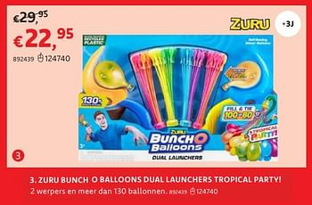 Promoties Zuru bunch o balloons dual launchers tropical party! - Zuru - Geldig van 21/03/2024 tot 07/04/2024 bij Dreamland