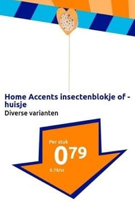 Promotions Home accents insectenblokje of huisje - Home Accents - Valide de 27/03/2024 à 02/04/2024 chez Action