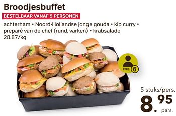 Promotions Broodjesbuffet - Huismerk - Buurtslagers - Valide de 27/03/2024 à 25/04/2024 chez Buurtslagers