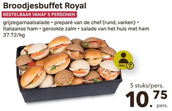 Promotions Broodjesbuffet royal - Huismerk - Buurtslagers - Valide de 27/03/2024 à 25/04/2024 chez Buurtslagers