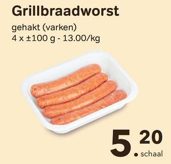 Promoties Grillbraadworst - Huismerk - Buurtslagers - Geldig van 27/03/2024 tot 25/04/2024 bij Buurtslagers
