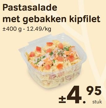 Promotions Pastasalade met gebakken kipfilet - Huismerk - Buurtslagers - Valide de 27/03/2024 à 25/04/2024 chez Buurtslagers