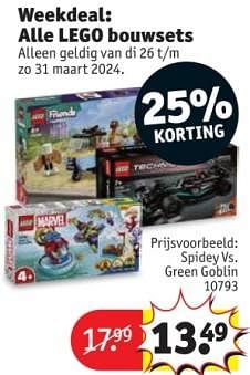 Promoties Spidey vs. green goblin 10793 - Lego - Geldig van 25/03/2024 tot 07/04/2024 bij Kruidvat