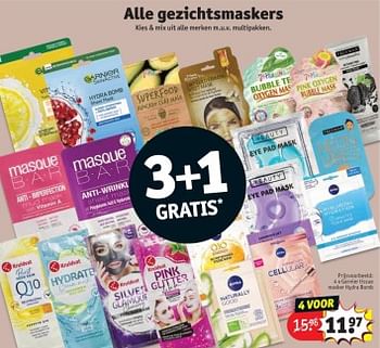 Promoties Garnier tissue masker hydra bomb - Garnier - Geldig van 25/03/2024 tot 07/04/2024 bij Kruidvat