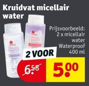 Promotions Micellair water waterproof - Produit maison - Kruidvat - Valide de 25/03/2024 à 07/04/2024 chez Kruidvat