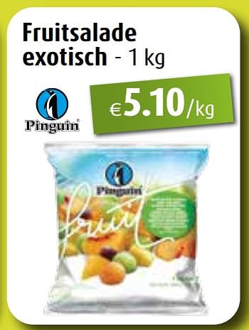 Promoties Fruitsalade exotisch - Pinguin - Geldig van 25/03/2024 tot 01/06/2024 bij Aronde