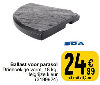 Promoties Ballast voor parasol - EDA - Geldig van 26/03/2024 tot 30/06/2024 bij Cora