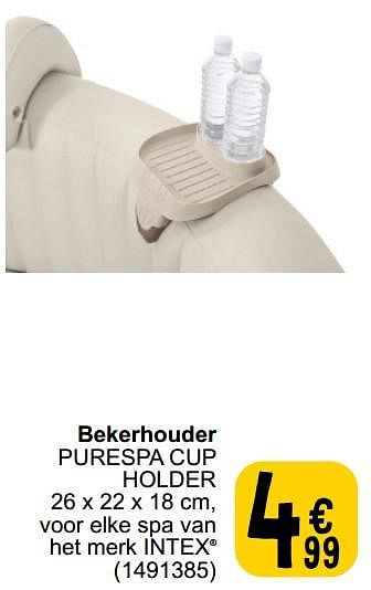 Promotions Bekerhouder purespa cup holder - Intex - Valide de 26/03/2024 à 30/06/2024 chez Cora