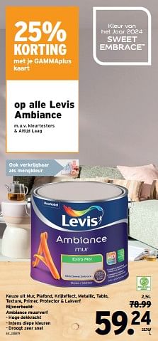 Promoties Ambiance muurverf - Levis - Geldig van 27/03/2024 tot 02/04/2024 bij Gamma
