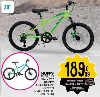 Promoties Fiets 20`` huffy antifreeze green of aqua blue - Huffy Bicycles - Geldig van 26/03/2024 tot 30/06/2024 bij Cora