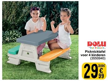 Promotions Picknicktafel voor 4 kinderen - Dolu - Valide de 26/03/2024 à 30/06/2024 chez Cora