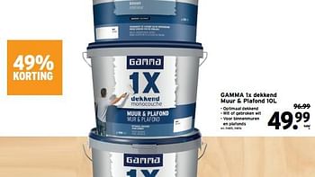 Promotions Gamma 1x dekkend muur + plafond - Produit maison - Gamma - Valide de 27/03/2024 à 02/04/2024 chez Gamma