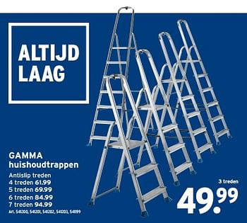 Promoties Gamma huishoudtrappen - Huismerk - Gamma - Geldig van 27/03/2024 tot 02/04/2024 bij Gamma