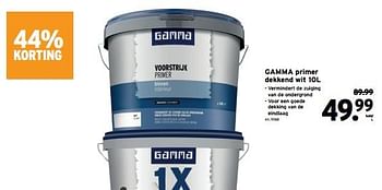 Promoties Gamma primer dekkend wit - Huismerk - Gamma - Geldig van 27/03/2024 tot 02/04/2024 bij Gamma