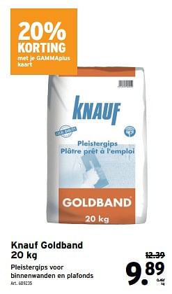 Promoties Knauf goldband - Knauf - Geldig van 27/03/2024 tot 02/04/2024 bij Gamma