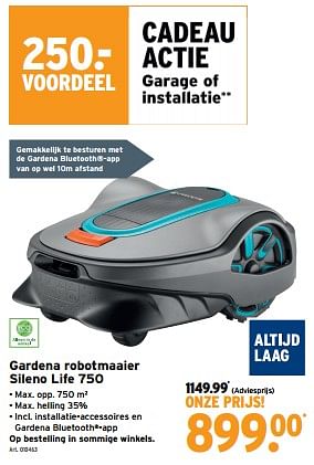 Promoties Gardena robotmaaier sileno life 750 - Gardena - Geldig van 27/03/2024 tot 02/04/2024 bij Gamma