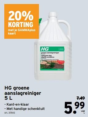 Promotions Hg groene aanslagreiniger - HG - Valide de 27/03/2024 à 02/04/2024 chez Gamma