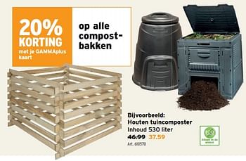 Promoties Houten tuincomposter - Huismerk - Gamma - Geldig van 27/03/2024 tot 02/04/2024 bij Gamma