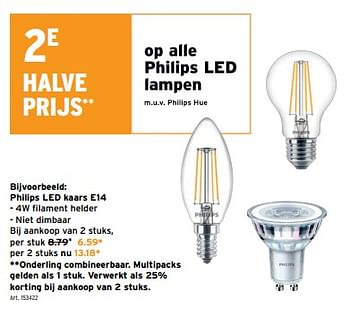 Promoties Philips led kaars e14 - Philips - Geldig van 27/03/2024 tot 02/04/2024 bij Gamma
