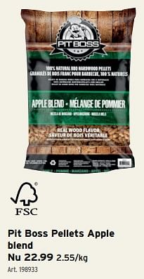 Promotions Pit boss pellets apple blend - Pit Boss - Valide de 27/03/2024 à 02/04/2024 chez Gamma