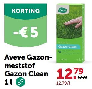Promoties Aveve gazonmeststof gazon clean - Huismerk - Aveve - Geldig van 27/03/2024 tot 07/04/2024 bij Aveve