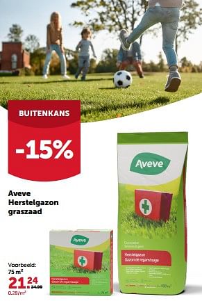 Promoties Aveve herstelgazon graszaad - Huismerk - Aveve - Geldig van 27/03/2024 tot 07/04/2024 bij Aveve
