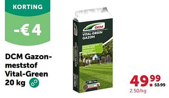 Promoties Dcm gazonmeststof vital-green - DCM - Geldig van 27/03/2024 tot 07/04/2024 bij Aveve