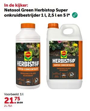 Promoties Netosol green herbistop super onkruidbestrijder - Netosol - Geldig van 27/03/2024 tot 07/04/2024 bij Aveve