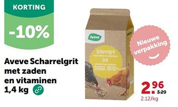 Promoties Aveve scharrelgrit met zaden en vitaminen - Huismerk - Aveve - Geldig van 27/03/2024 tot 07/04/2024 bij Aveve