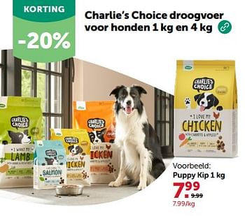 Promotions Charlie`s choice droogvoer voor honden puppy kip - Charlie’s choice - Valide de 27/03/2024 à 07/04/2024 chez Aveve