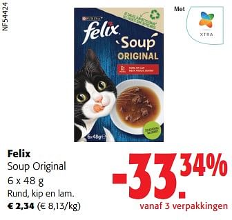 Promoties Felix soup original - Purina - Geldig van 27/03/2024 tot 09/04/2024 bij Colruyt