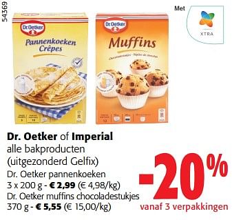 Promoties Dr. oetker of imperial alle bakproducten - Huismerk - Colruyt - Geldig van 27/03/2024 tot 09/04/2024 bij Colruyt