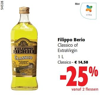 Promoties Filippo berio classico of extravirgin - Filippo Berio - Geldig van 27/03/2024 tot 09/04/2024 bij Colruyt