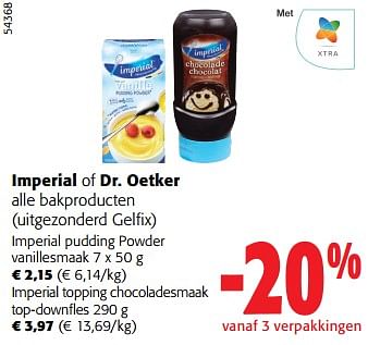 Promoties Imperial of dr. oetker alle bakproducten - Huismerk - Colruyt - Geldig van 27/03/2024 tot 09/04/2024 bij Colruyt