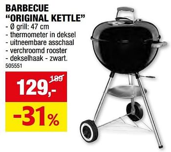 Promoties Barbecue original kettle - Weber - Geldig van 27/03/2024 tot 07/04/2024 bij Hubo