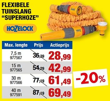 Promoties Flexibele tuinslang superhoze - Hozelock - Geldig van 27/03/2024 tot 07/04/2024 bij Hubo