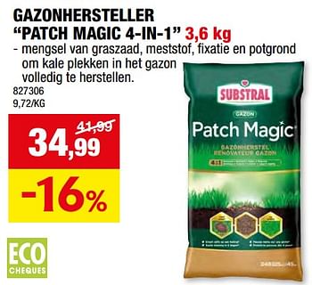 Promoties Gazonhersteller patch magic 4-in-1 - Substral - Geldig van 27/03/2024 tot 07/04/2024 bij Hubo