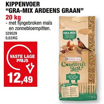 Promotions Kippenvoer gra-mix ardeens graan - Versele-Laga - Valide de 27/03/2024 à 07/04/2024 chez Hubo