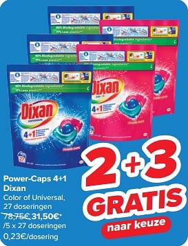 Promotions Power caps 4+1 dixan - Dixan - Valide de 27/03/2024 à 08/04/2024 chez Carrefour
