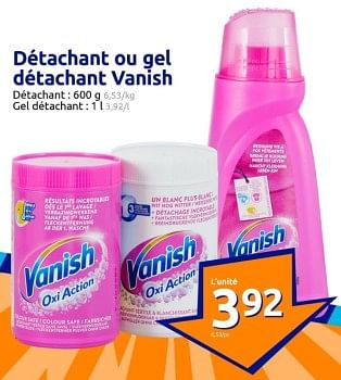 Promotions Détachant ou gel détachant vanish - Vanish - Valide de 27/03/2024 à 02/04/2024 chez Action
