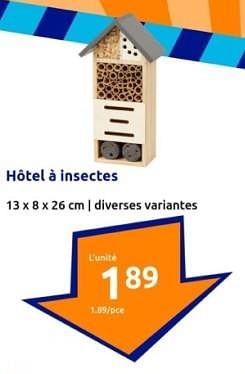 Promoties Hôtel à insectes - Huismerk - Action - Geldig van 27/03/2024 tot 02/04/2024 bij Action