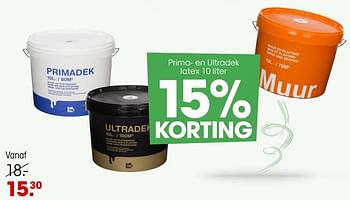 Promoties Prima- en ultradek latex - Huismerk - Kwantum - Geldig van 25/03/2024 tot 07/04/2024 bij Kwantum