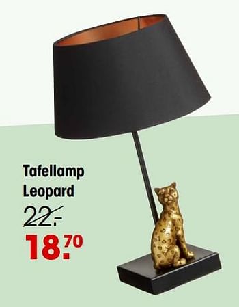 Promoties Tafellamp leopard - Huismerk - Kwantum - Geldig van 25/03/2024 tot 07/04/2024 bij Kwantum