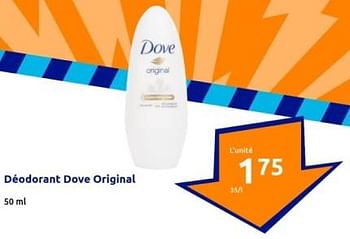 Promotions Déodorant dove original - Dove - Valide de 27/03/2024 à 02/04/2024 chez Action