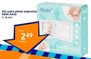 Promoties Kit cadre photo empreinte bébé alvar - Alvar - Geldig van 27/03/2024 tot 02/04/2024 bij Action