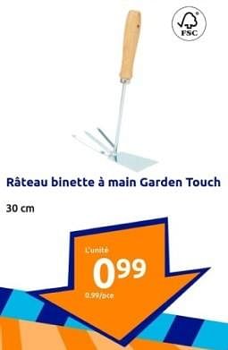 Promotions Râteau binette à main garden touch - Garden Touch - Valide de 27/03/2024 à 02/04/2024 chez Action
