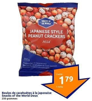 Promotions Boules de cacahuètes à la japonaise snacks of the world doux - Snacks of the World - Valide de 27/03/2024 à 02/04/2024 chez Action